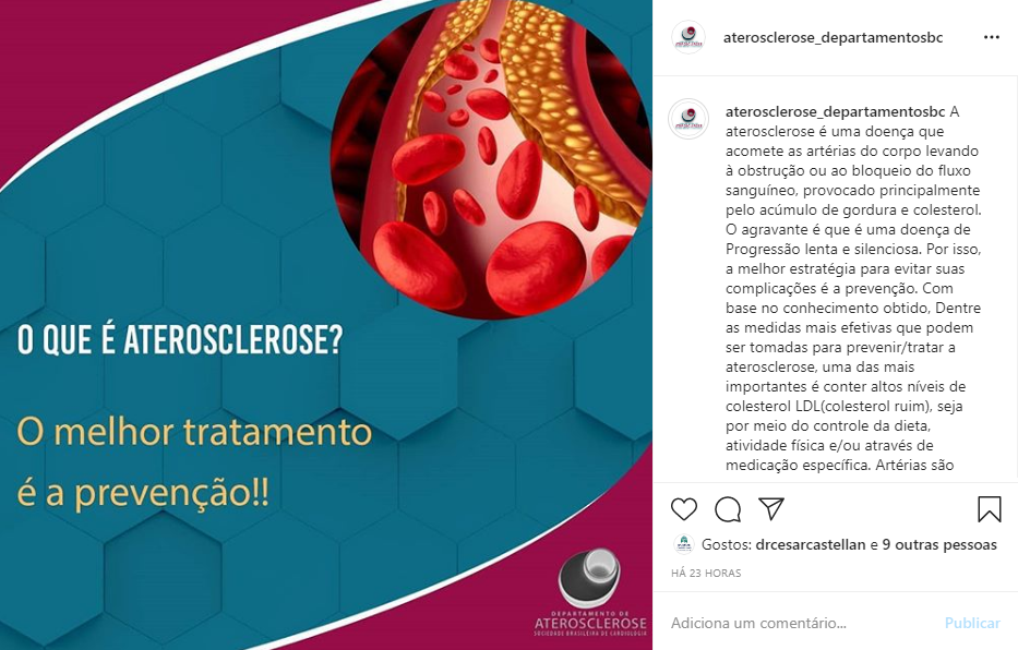 O Departamento de Aterosclerose (SBC-DA) agora está nas redes sociais!